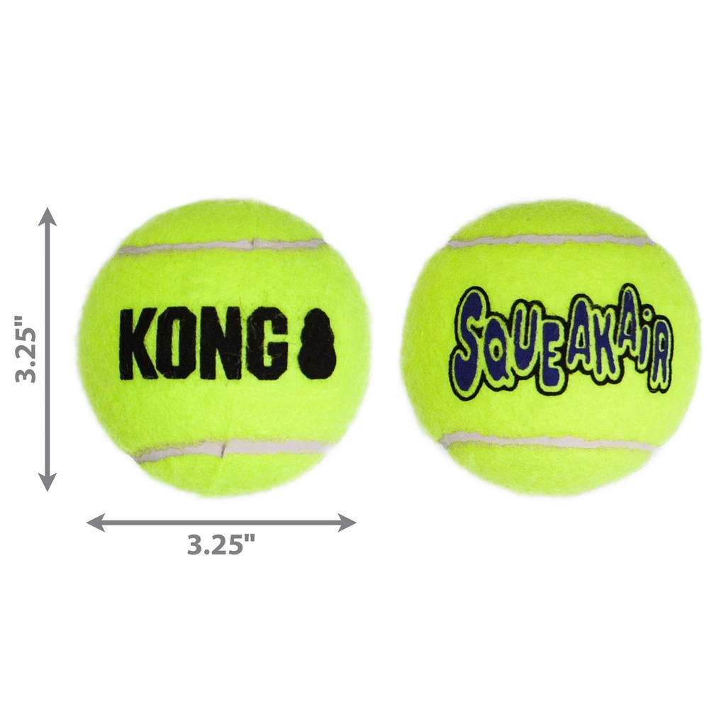 SqueakAir AST1 Dog Toy, L, Squeaker, Ball, Yellow, 2PK
