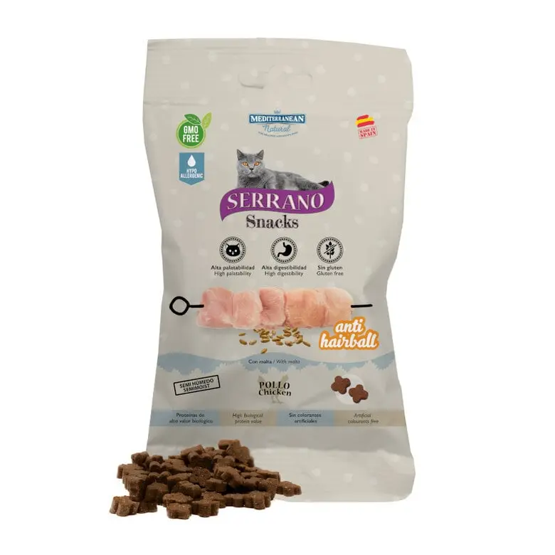 Mediterranean Natural Serrano Snacks Pollo para Gatos - 50g
