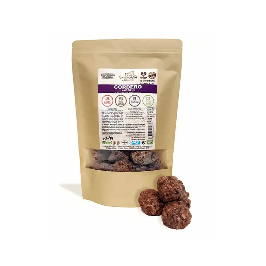 Naturcanin Barf Albóndigas De Cordero - 900g