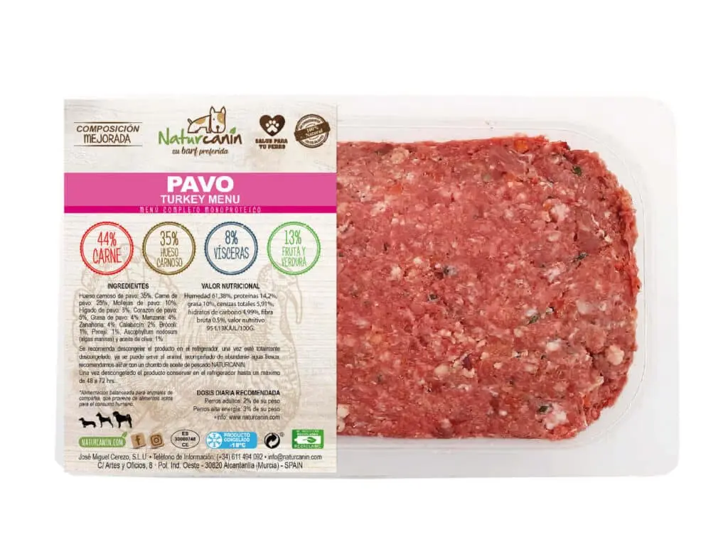 Naturcanin Barf Menu Pavo - 1kg