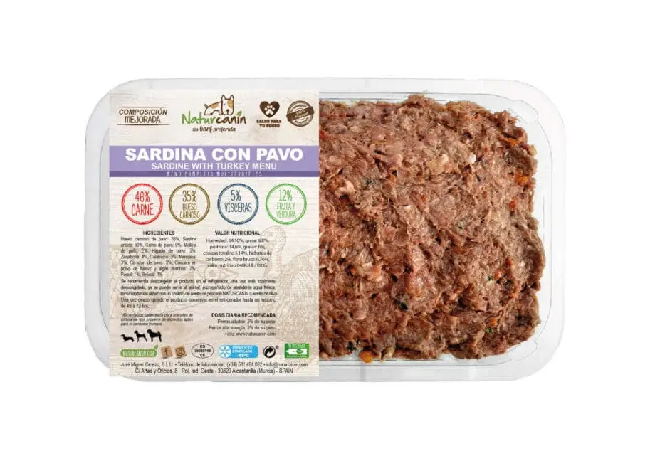 Naturcanin Barf Menu Sardina Con Pavo - 1kg