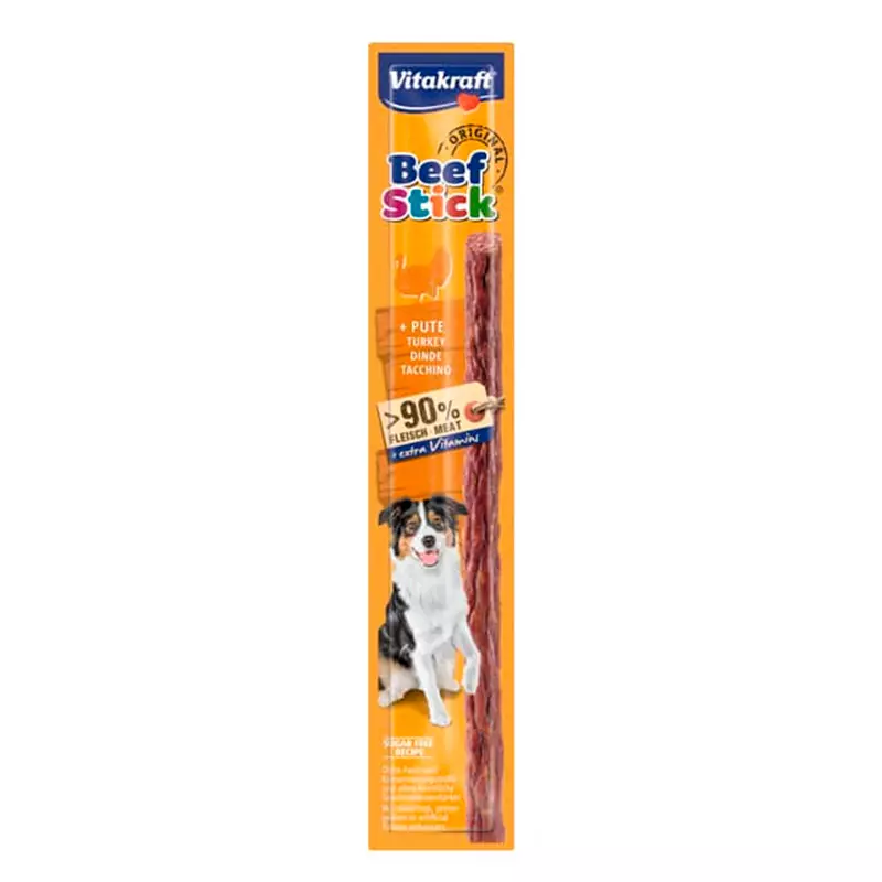Vitakraft Beef-Stick Turkey (Pavo) 90% Carne - 12g 