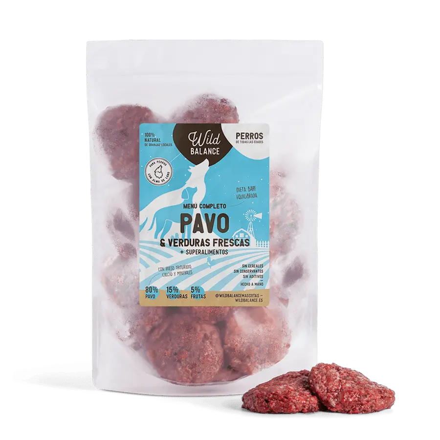 Wild Balance Barf Pavo & Verduras Frescas para Perro 1kg 