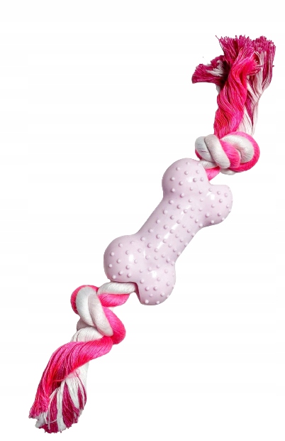 Juguete mordedor para perro, cuerda de algodón, hueso - 24 cm