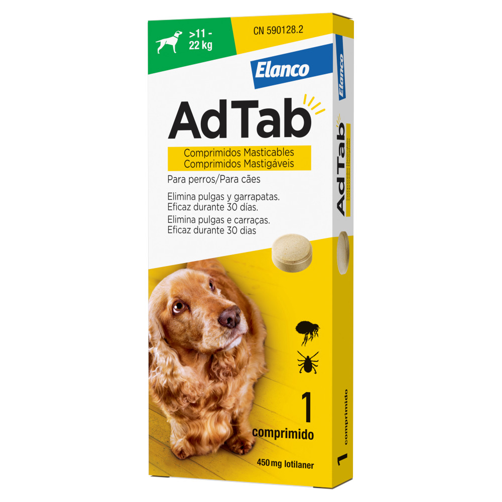 AdTab De 11-22Kg  Pastilla Antiparasitarias Para Perros