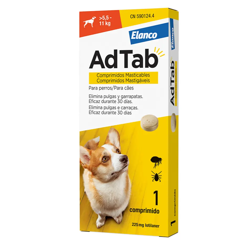 AdTab De 5,5-11Kg Pastilla Antiparasitarias Para Perros