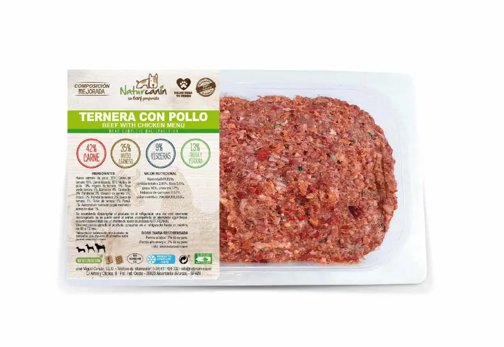 Naturcanin Barf Menu Ternera Y Pollo  1kg