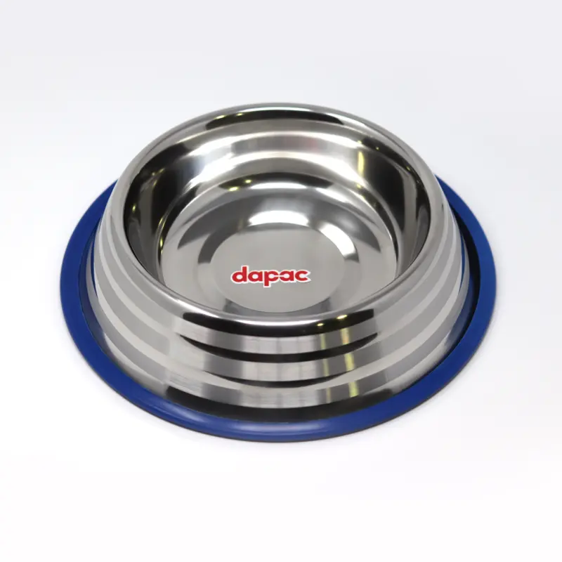 Comedero Acero Inoxidable Antidesl. Recubrimiento Silicona 16cm Para Perros Y Gatos