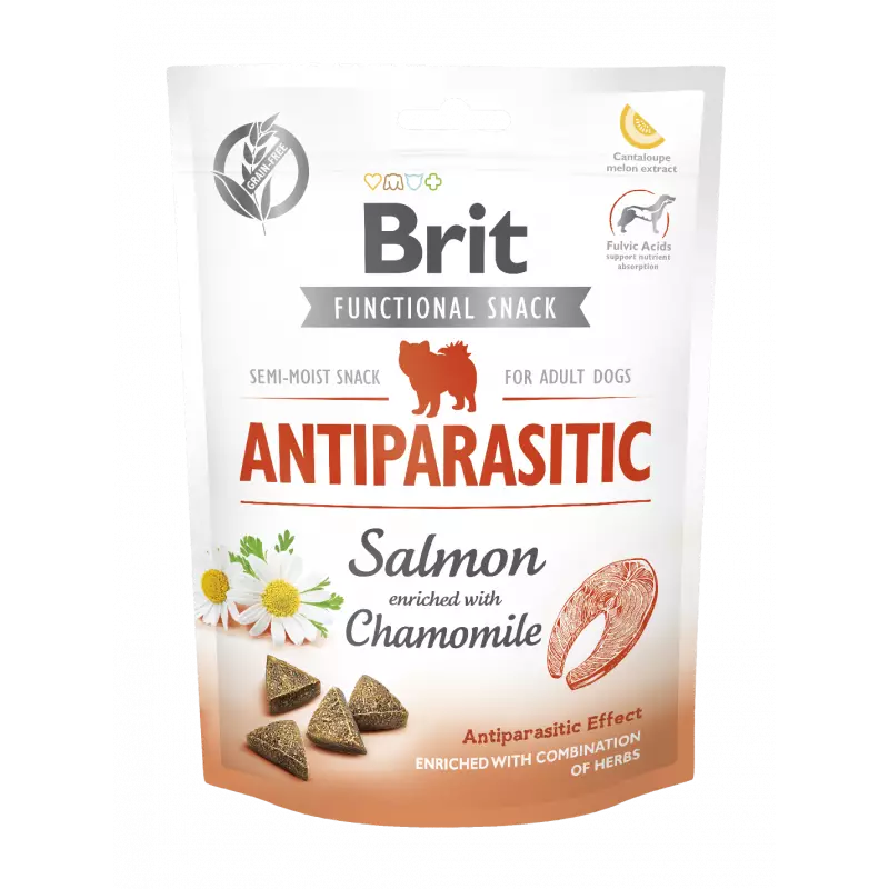 Brit snacks salmón y manzanilla 150g 