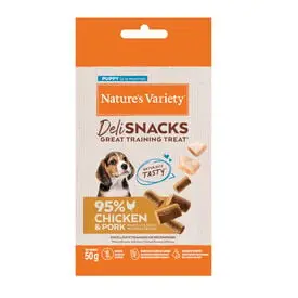 Nature's Variety DeliSnacks Pollo Y Cerdo Cachorro 50g