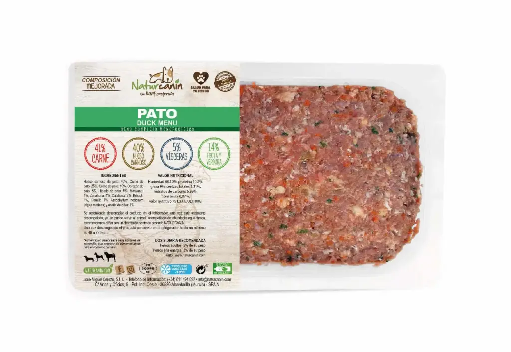 Naturcanin Barf Menú De Pato- 1kg
