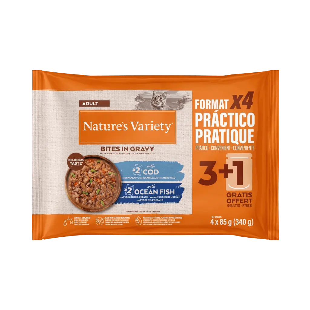 Nature's Variety Adult Pack-2x bacalao 2x pescado del oceano 4x85g