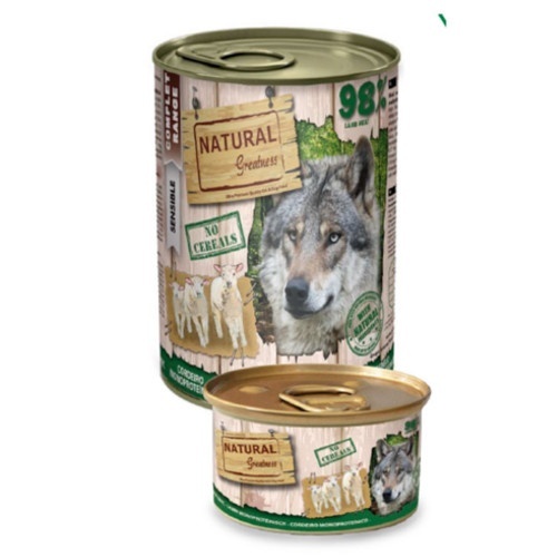Natural Greatness Lata Monoprotécia 98% Cordero Para Perros - 400g