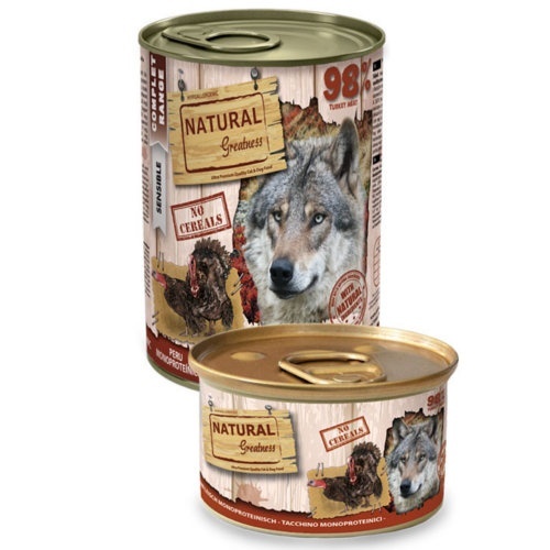 Natural Greatness Lata Monoprotéica 98% Pavo Para Perros - 400g