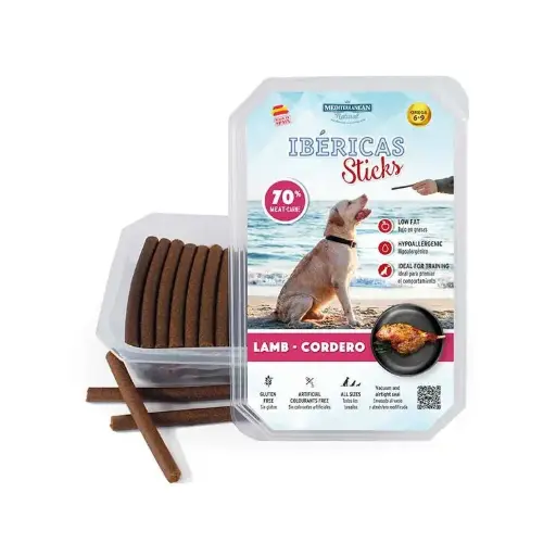 Mediterranean Ibéricas Sticks-Snack Semiblando ,Premio Sabor Cordero  Para Perros 800g