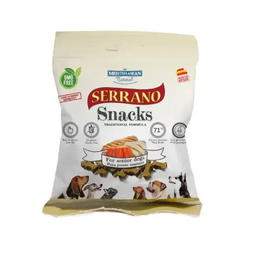 Mediterranean Snacks Serrano Senior-85g Para Perros Mayores
