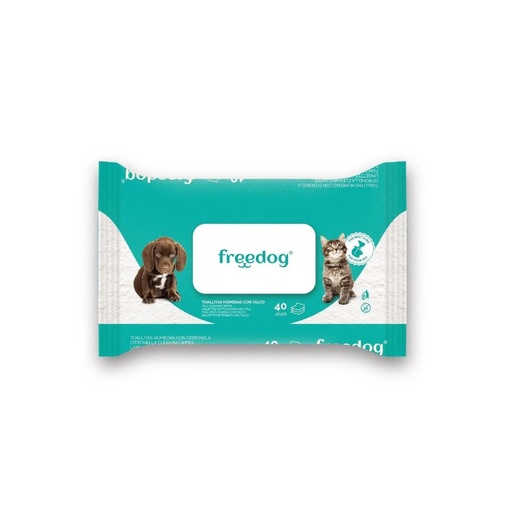Freedog Toallitas Húmedas Con Talco Para Perros Y Gatos