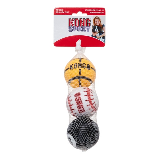 Kong Sport Balls - Dog Toy Premium Squeak Tennis Balls, Gentle on Teeth (Assorted Style) - for Medium Dogs