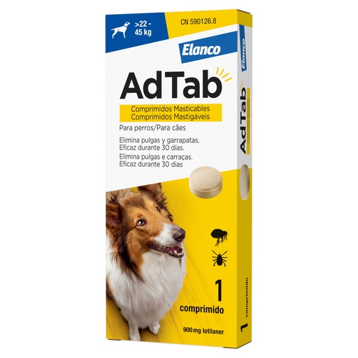  AdTab De 22-45 Kg- Pastillas Antiparasitarias Para Perros 