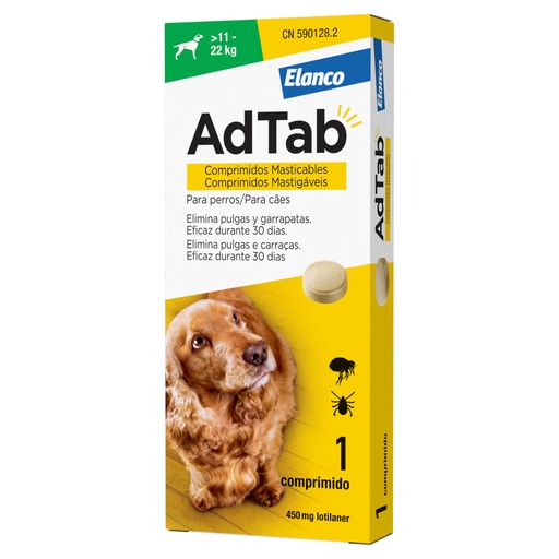 AdTab De 11-22Kg  Pastilla Antiparasitarias Para Perros