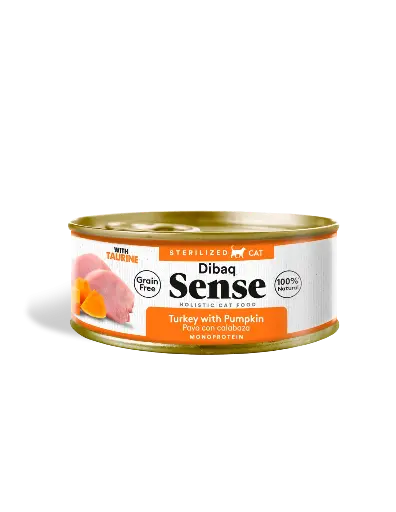 Dibaq Sense Lata Gato Hipoalergénico Pavo con Calabaza - 70gr