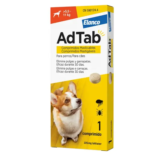 AdTab De 5,5-11Kg Pastilla Antiparasitarias Para Perros