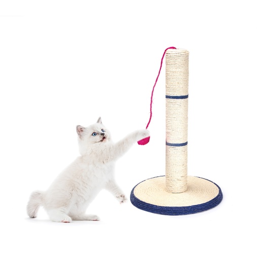 Poste Rascador Para Gatos,L30*W30*H46CM,Trepador De Cuerda De Sisal Para Gatos Con Pelotas De Felpa,Material De Sisal Duradero,Azul