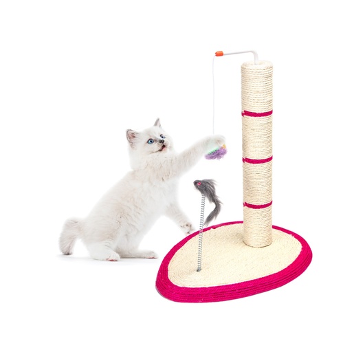 Poste Rascador Para Gatos,Trepador De Cuerda De Sisal Para Gatos Con Pelotas De Felpa Y Juguetes Para Ratones,Material De Sisal Duradero,L
