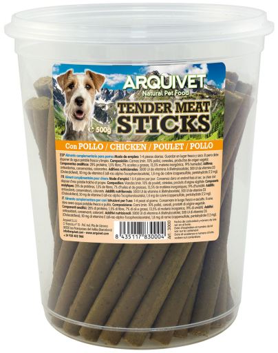 Tender Meat Sticks Pollo Palitos Blandos Para Perros 500 GR Arquivet