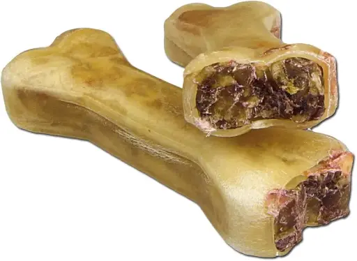 Snack Hueso Piel Prensada Relleno De Salami Pack de 2 huesos 12 Cm ( 140 gr )