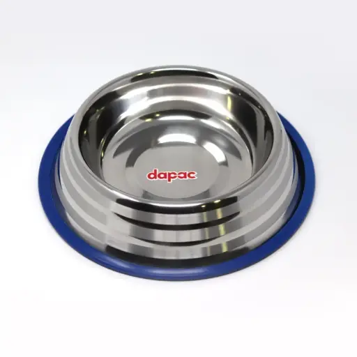 Comedero Acero Inoxidable Antidesl. Recubrimiento Silicona 16cm Para Perros Y Gatos