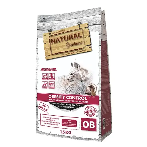 Natural Greatness Veterinaria Gato Obesity Control - 1,5kg