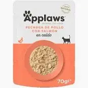 Applaws Pollo con Salmón sobres 70g