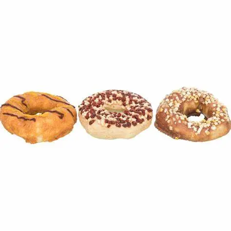Snack Donut Grande de Bacalao, Fresa y Manzana - 110g Para Perros 