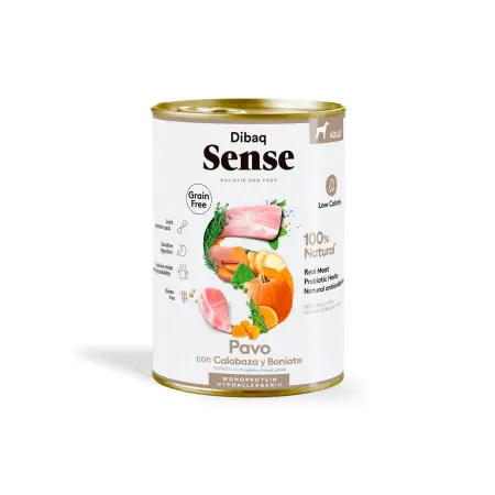 Dibaq Sense Lata Pavo con calabaza y boniato- 380g