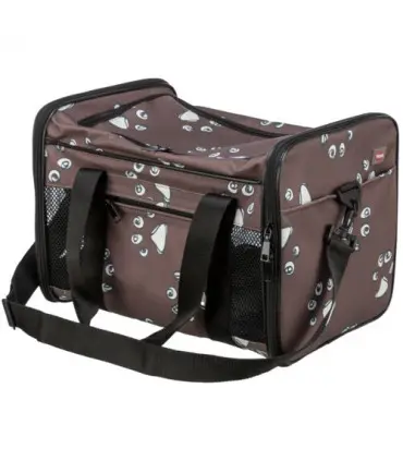 Trixie Adrina Transportin Marrón Huellas Nylon 26x27x42cm